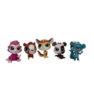 Lot of 5 Littlest Pet Shop LPS Hamster Monkey Chipmunk Mouse Dog Toy Mini Animal